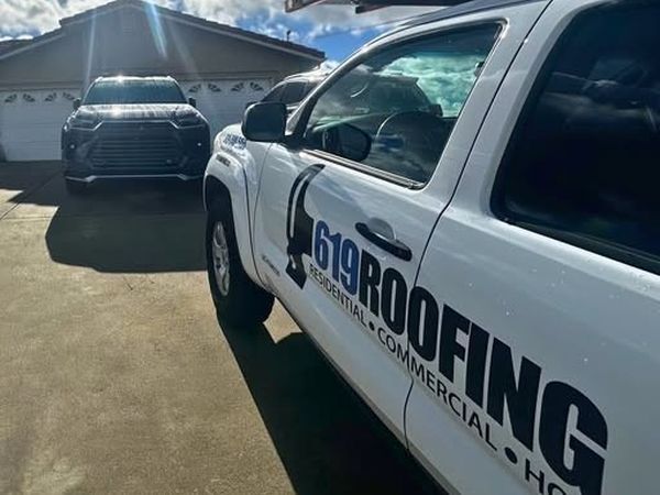 619 Roofing truck, San Diego CA